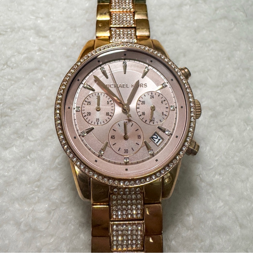 Michael Kors Ritz Pavé Rose Gold Watch